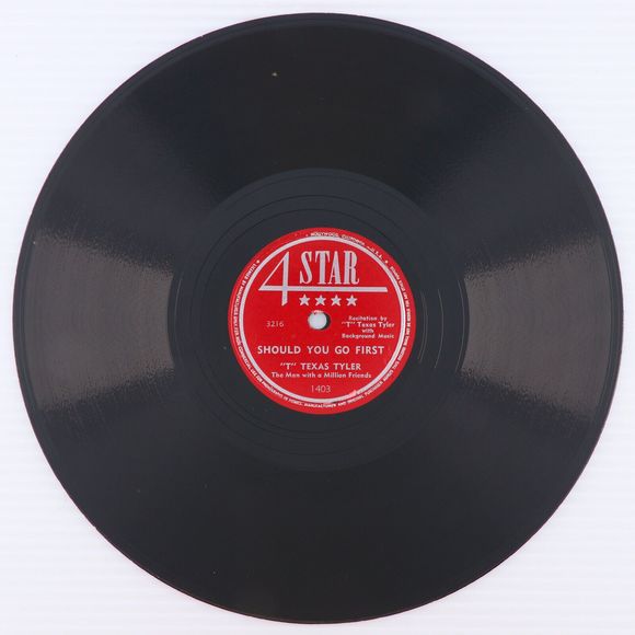 "T" Texas Tyler – The Old Country Church / Beyond Sunset 1950 78rpm Record 1403 - Picture 2 of 16